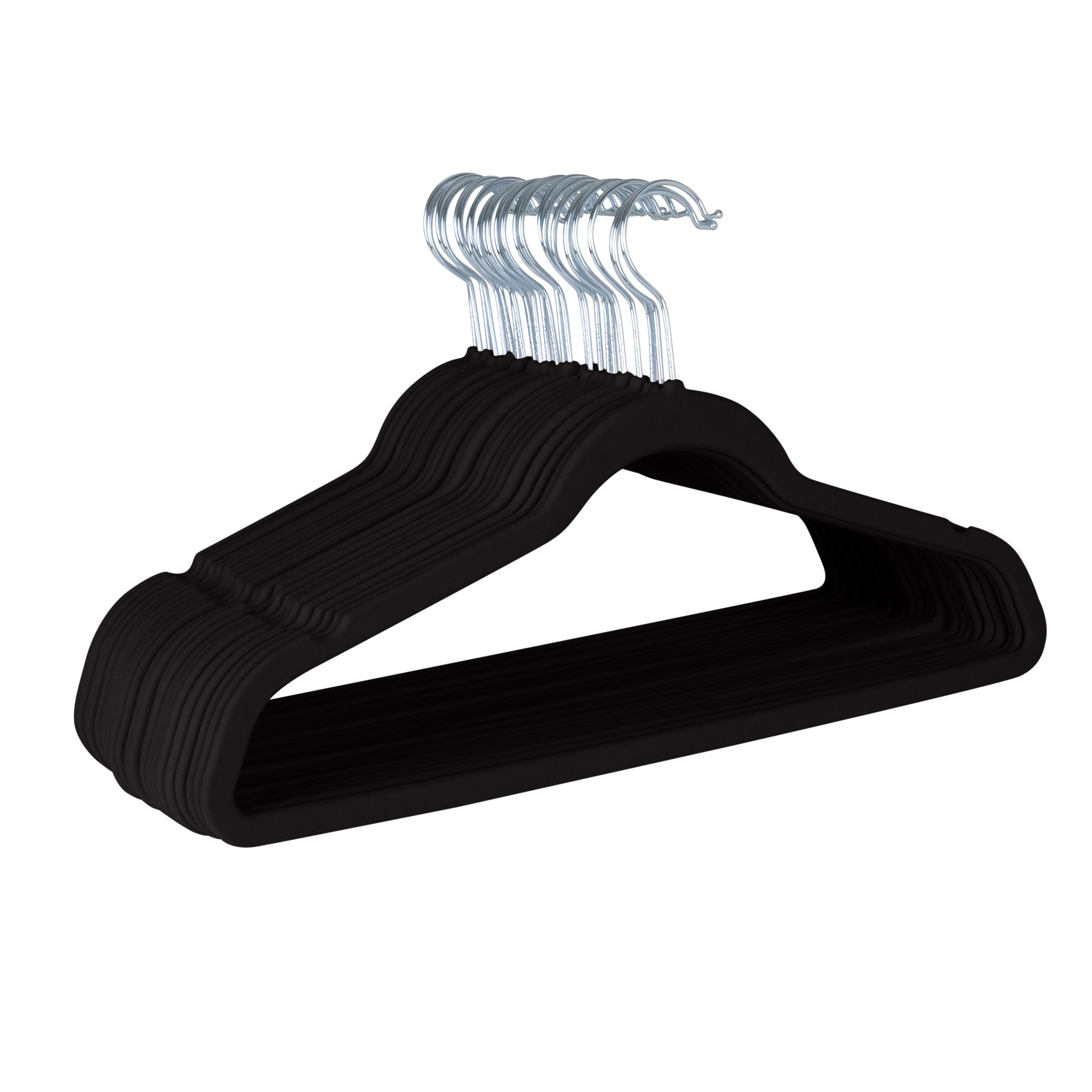 Slim Grip Clothing Hangers 10 Pack White & Teal Durable Plastic