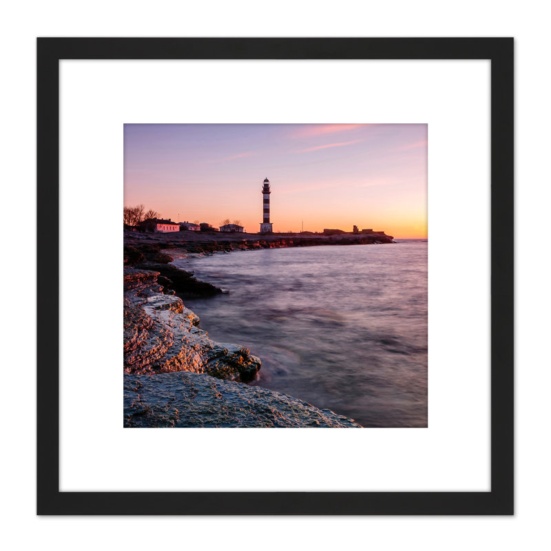 Lighthouse Sunset Photo by Abrosimov Osmussaar - Single Picture Frame Print