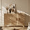 Buffet Mid-Century moderne avec rangement, buffet décoratif et crédence avec portes cannelées, console en bois pour la cuisine