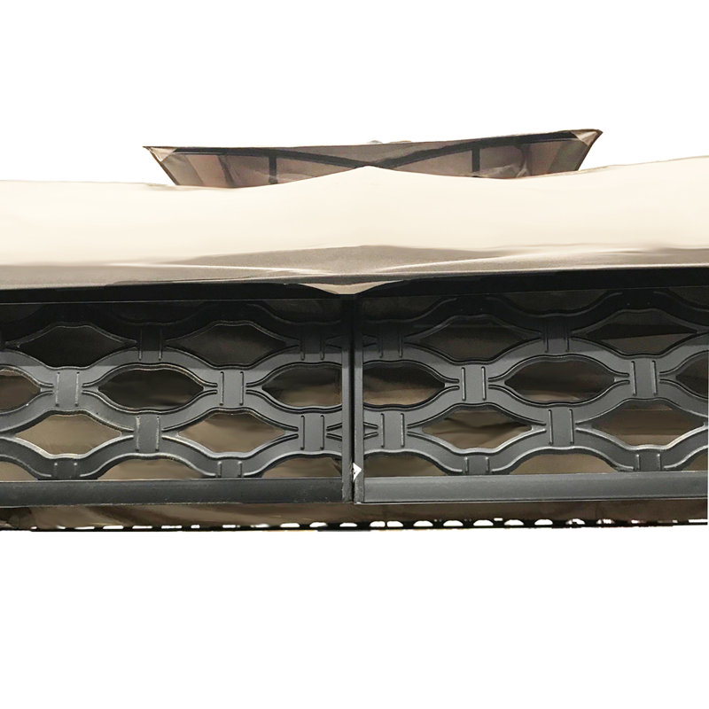 Beige Whisper Polyester Two-Tiered Replacement Canopy for Pinehurst Gazebo