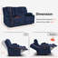  Electric Reclining Loveseat Sofas with Heat, Console and Massage, Cup Holders, Fabric Upholstered-882812321