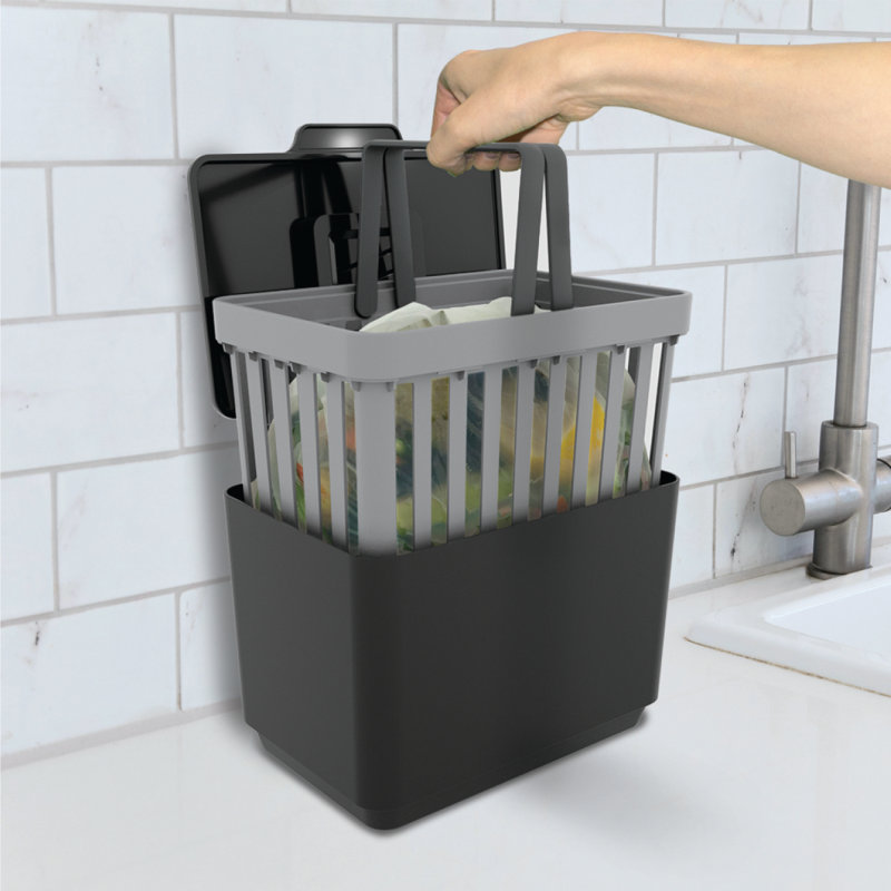 GLAD 1.5 Gallon Kitchen Compost Bin, Gray