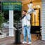 Chauffage de terrasse au propane 48 000 BTU, table chauffante extérieure au gaz, réglage progressif de la température et sécurité, gris