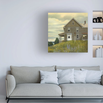 Art mural sur toile tendue - Jerry Cable «Dooryard Lupines», décoration murale pour le salon, la chambre à coucher ou le bureau - 24 x 24