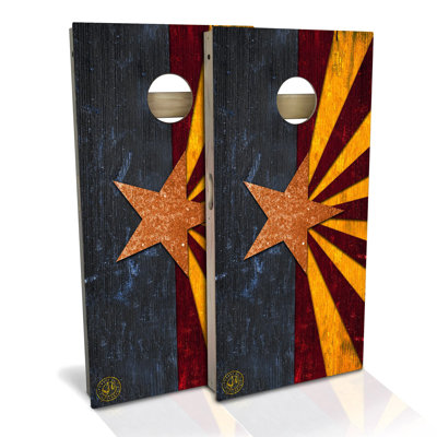 Arizona Flag Cornhole Board Set | Includes (2) Boards, (8) Bags & Optional Accessories