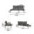 Phantom 4 - Person Modular Patio Conversation Sets with Cushions-375275589
