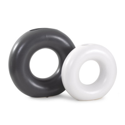 Ronde Ring Ceramic Vase- Set of 2