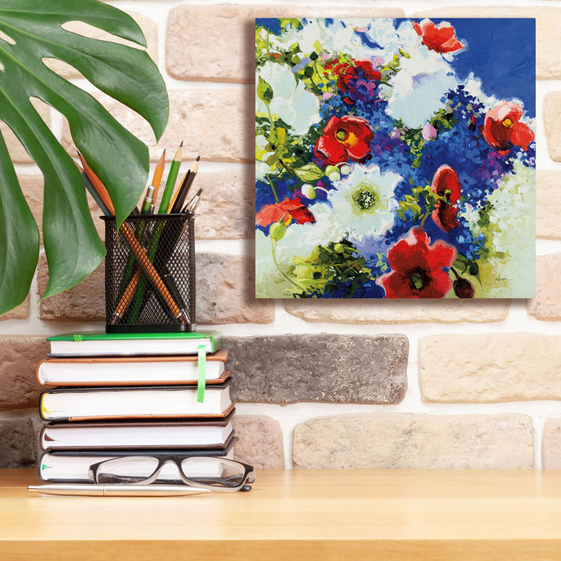 "4ème de juillet" par Shirley Novak, art mural sur toile, H 12 po x l 12 po x P 0,75 po
