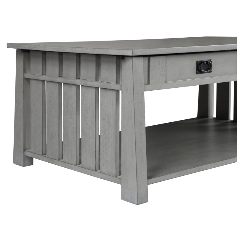 Single Coffee Table, Antique Grey