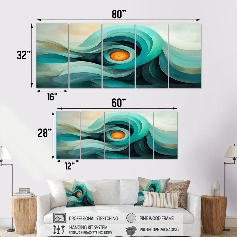 Belue - décoration murale abstraite natures mortes - art mural moderne, H 28 po x l 60 po
