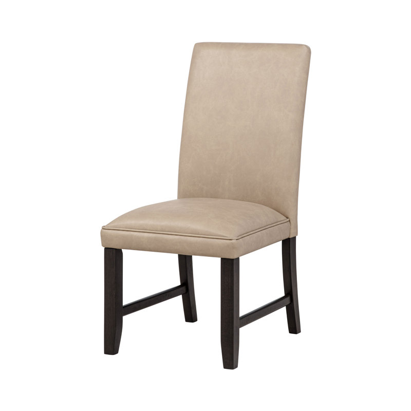 Chaise d'appoint de salle à manger l 19,9 po, gris foncé / grain de café, Tan
