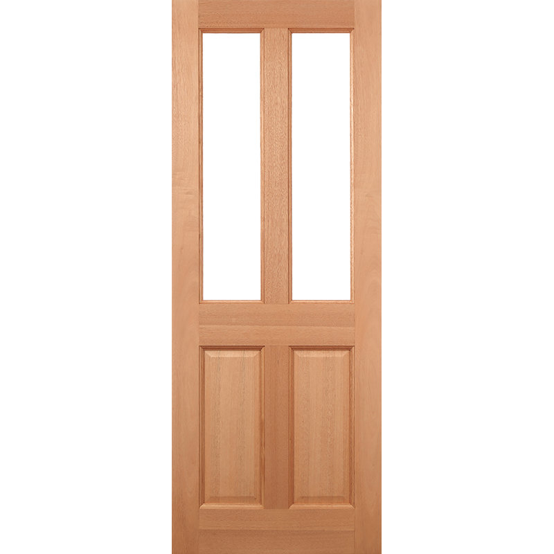 Malton 2L Glazed Hardwood External Door, 198.1cm H x 83.8cm W x 4.4cm D
