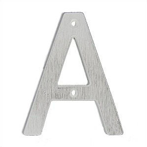 4 po  lettre de maison Villa, Chrome brossé, A
