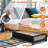 Nadelyn Underbed Storage Container with Wheels Dust Cover