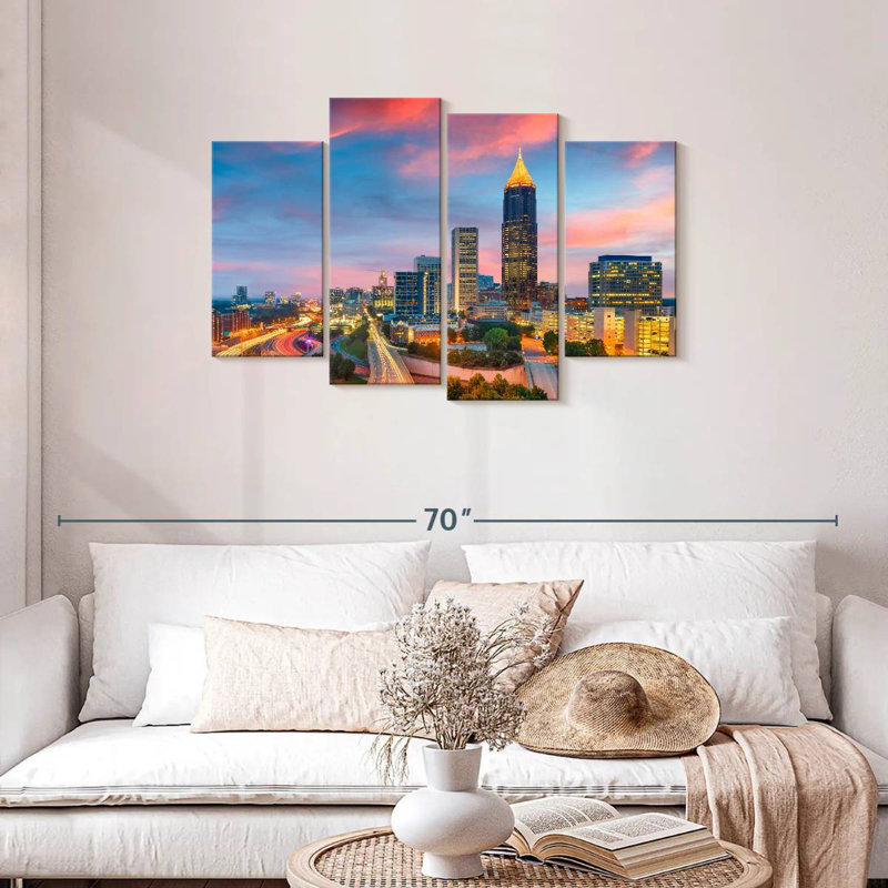 Horizon de Sireci, radiant d'Atlanta, H 27 po x l 43 po