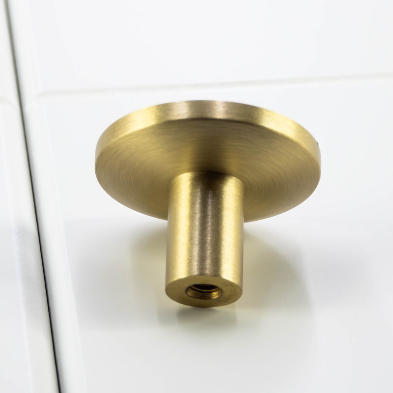 Swirl Design Solid Brass Cabinet Knob, Gold