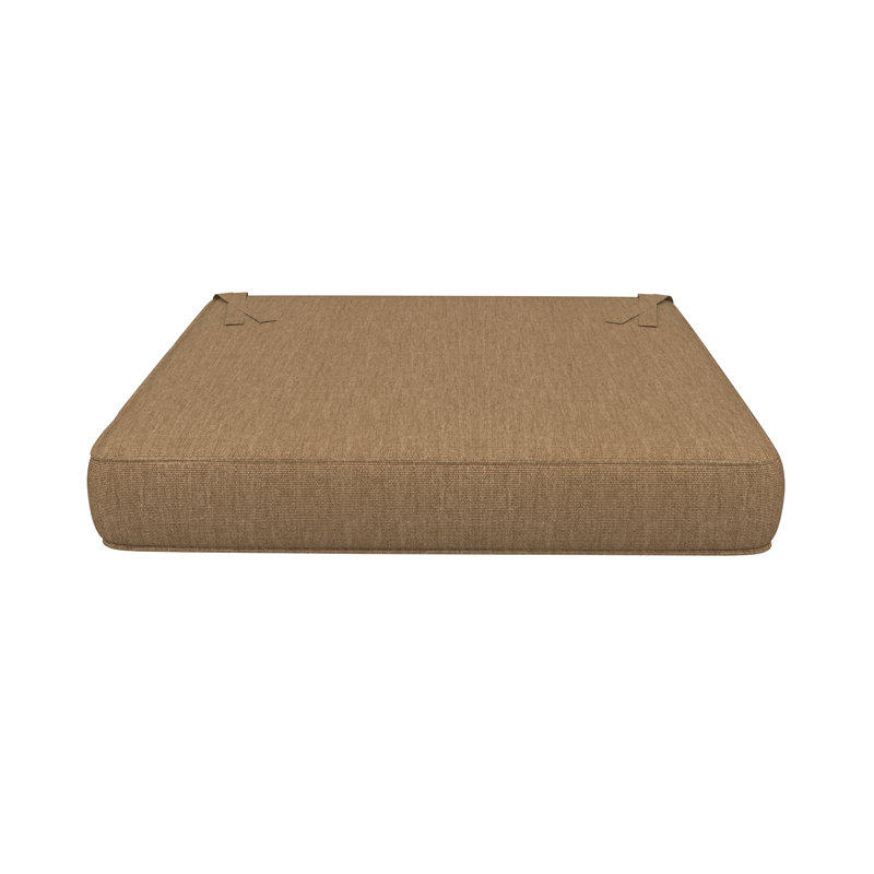 Coussin de chaise de salle à manger d'extérieur Ashtabula Sunbrella®, Toile Sunbrella® beige chiné, L 17 po x P 17 po