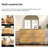 Laverda 47.2" Wood Accent Cabinet With Drawers, Modern Credenza Storage Cabinet With Minimalist Reeded Design For Living Room, Kitchen, Dining Room, Hallway-1757136850