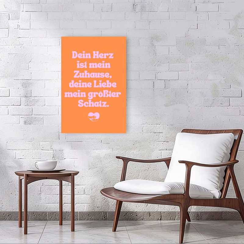 1 Piece Wrapped Canvas Wall Art, 91.44cm H x 60.96cm W, Orange