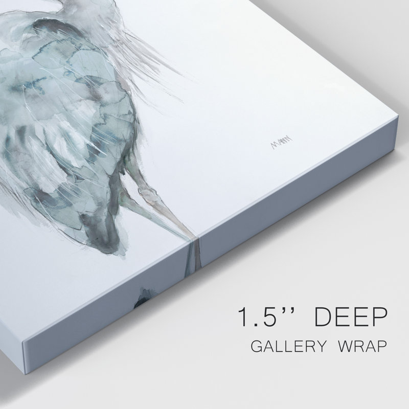 BLUE Heron I - Impression sur toile tendue, H 40 po x l 30 po x P 1 po