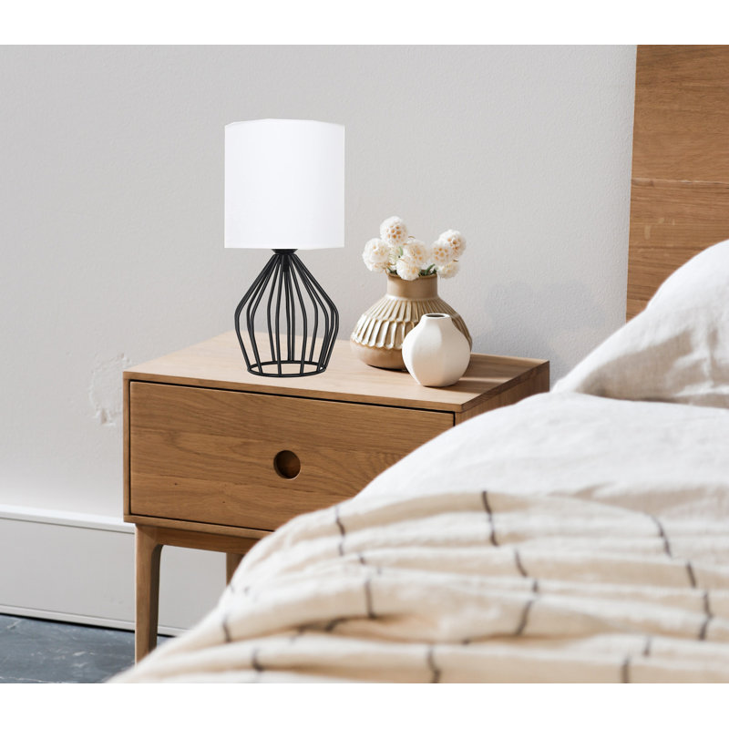 Lampe de table en métal Bertille, Beige