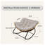 Chaise berçante beige en rotin-1135980931
