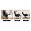 Chaise d'ordinateur noire avec repose-pieds réglable, double couche et rétractable multifonctionnel, extensible, rembourrage en mousse à mémoire de forme-1701724969