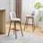 Upholstered Bar Stool with Metal Frame