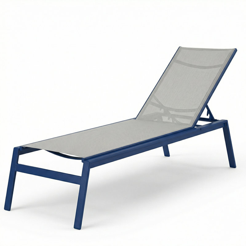Chaise, Dove Gray Sling/Midnight