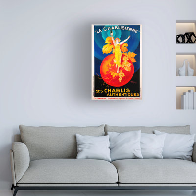 Art mural sur toile tendue - Art mural rétro «Ad 31» pour salon, chambre à coucher ou bureau - 16 x 24