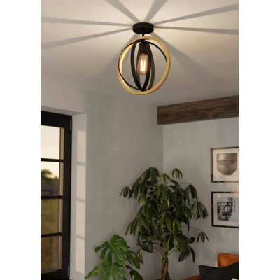 Caroleen Wood Flush Mount