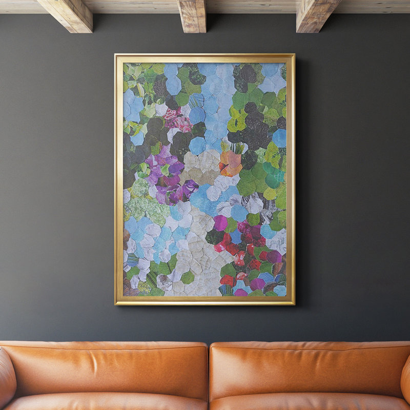 Iris Garden, reproduction encadrée de qualité supérieure - prête à être accrochée, H 30,5 po x l 22,5 po x P 1 po