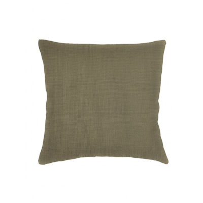 Oreiller vert olive en lin 26x26