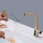 Robinet de cuisine à cascade avec affichage de la température, robinet de cuisine à poignée simple avec douchette rétractable, robinet d'évier de cuisine moderne, trois modes de sortie d'eau-121210008