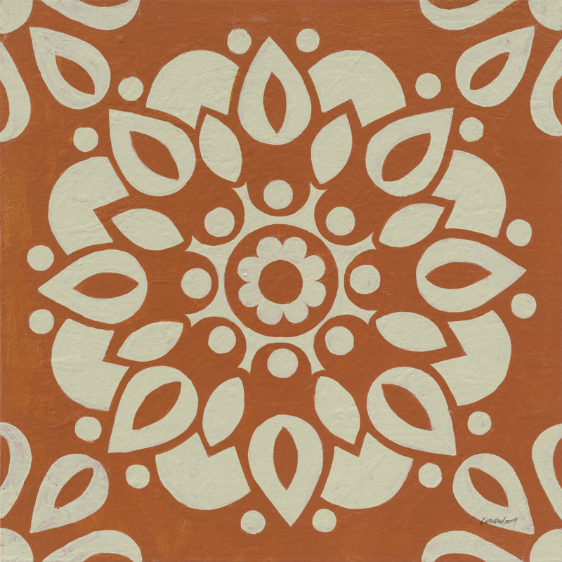 Terra Cotta Tile II by Kathrine Lovell - Wrapped Canvas Painting, 91cm H x 91cm W