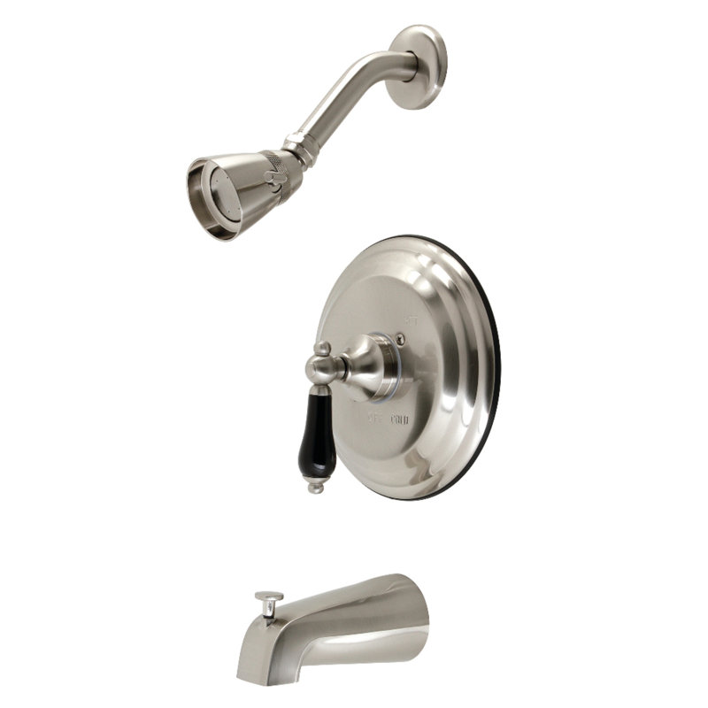 Kingston Brass Duchess Single-Handle Pressure Balanced Tub and Shower Faucet, Brushed Nickel