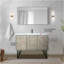 Meuble-lavabo rustique en acacia 48 po X P 20 po D, plateau en marbre de culture, ensemble de robinet en métal et 43 po Miroir
