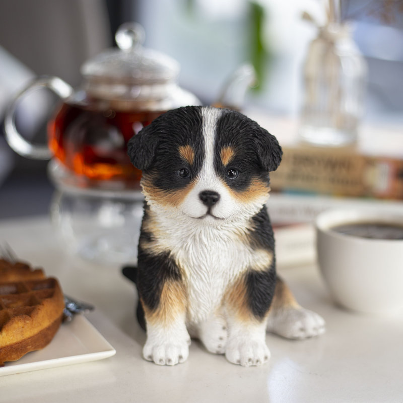Australian shepherd | Handpainted Decorative Puppy Statue for Home & Garden Decor | Premium Polyresin Dog Statue | Gift for Dog Lovers | Weather-Resistant Indoor/Outdoor Decor