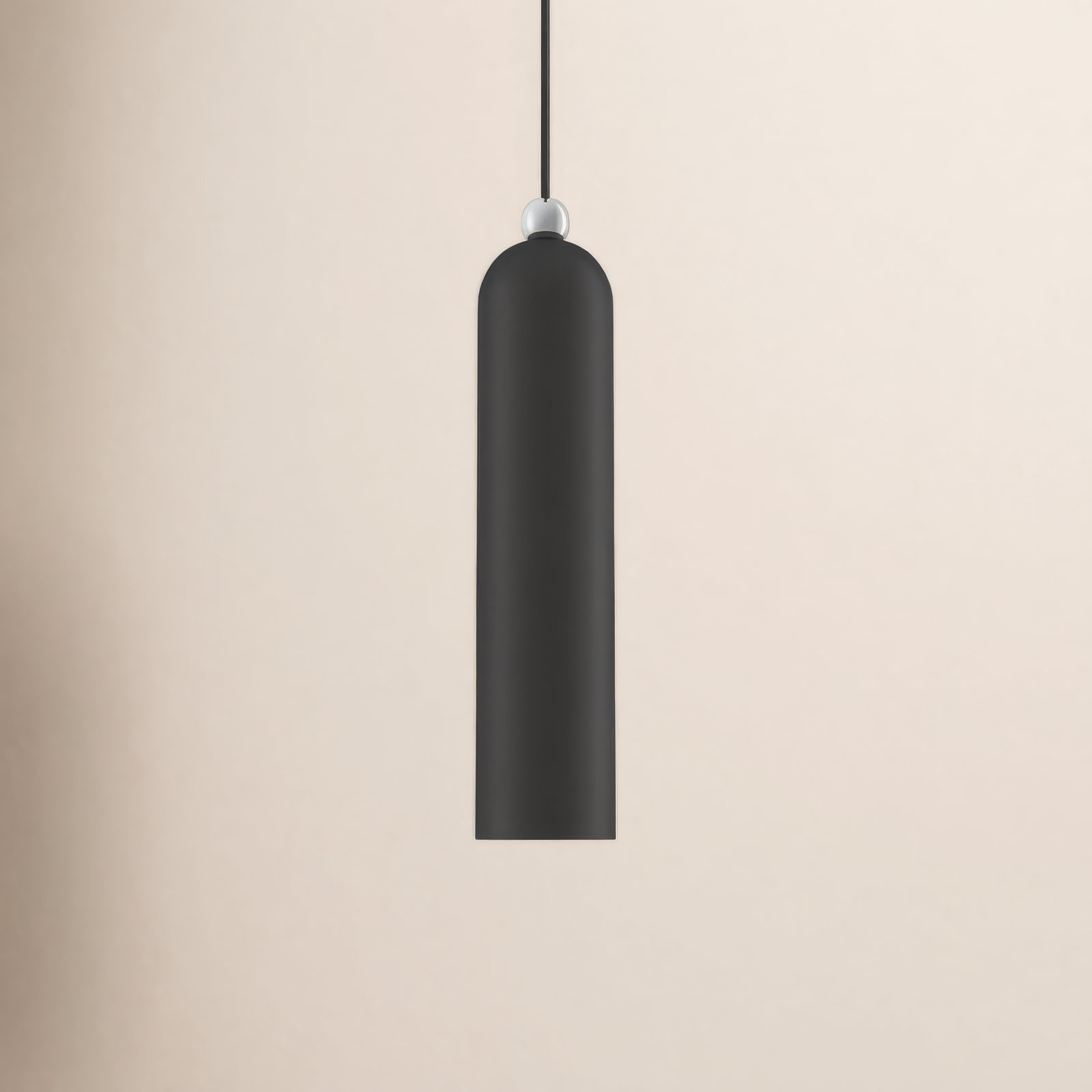 Hanne Dimmable Cylinder Single Light Pendant, Black