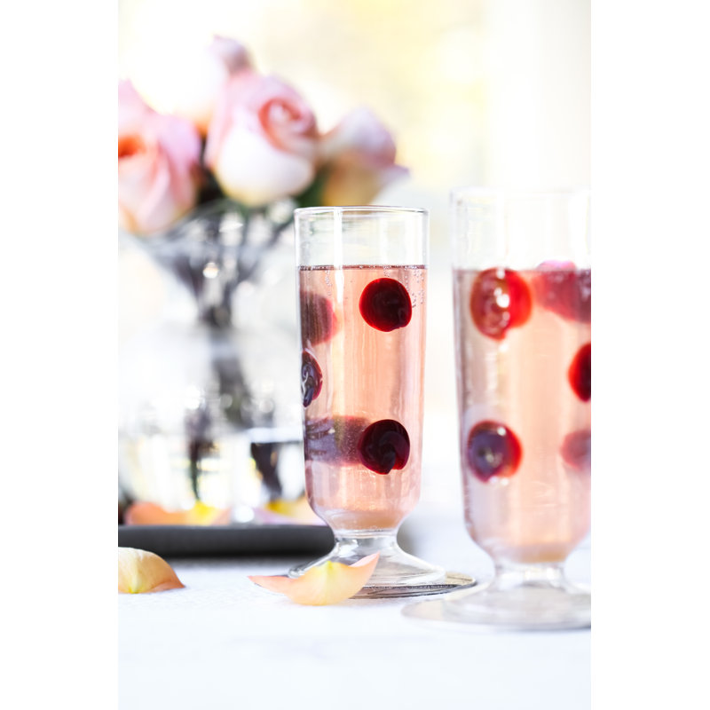 Hibiscus Glass Vase, Clear, Overall height- 12''