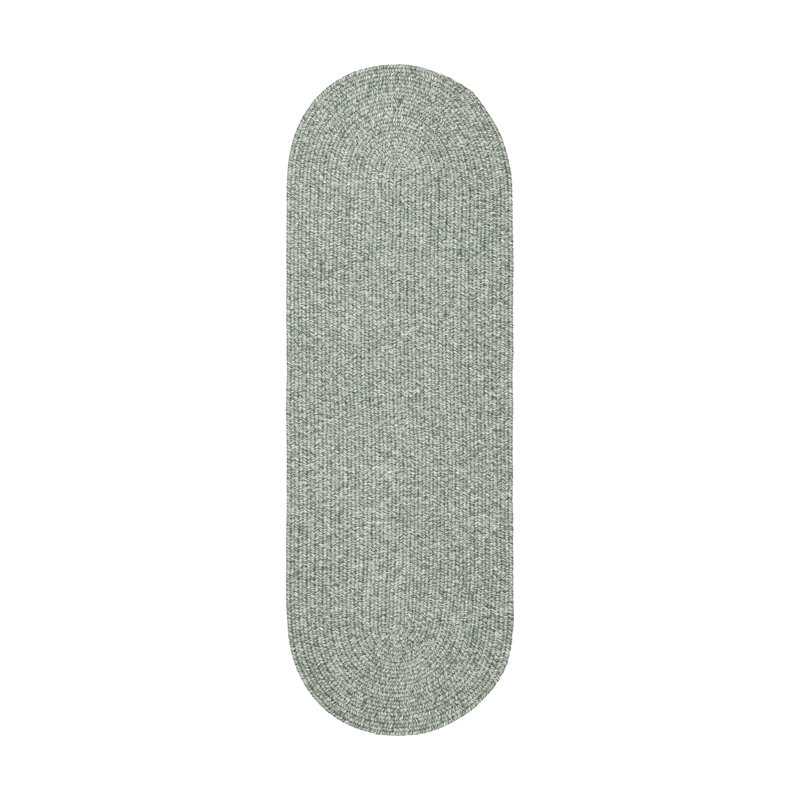 Indoor/Outdoor Braided Rug Happel Dusty Sage Rug, Runner 2' x 8'