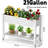 Elevated Raised Garden Bed With Wheels And Storage Shelf, Drainage And Water Monitor
