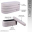 Banc en velours taupe avec 37 rangements pour linge de maison de 40,5