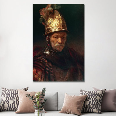 The Man With The Golden Helmet, 1650-55 by Rembrandt Van Rijn - Wrapped Canvas Painting
