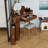 Vanity Desk with LED Mirror, Stool and Side Cabinet-1127168115