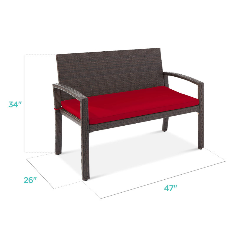 Banc d'extérieur, Brun, Rouge