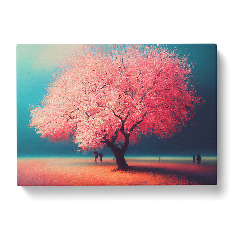 Exhilarating Cherry Blossom Tree - Wrapped Canvas, 35cm H x 50cm W x 3cm D