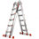 Échelle d'extension à 6 marches A Frame, échelle multi-positions 22 pi avec barre stabilisatrice, échelle télescopique de 330 lb pour le travail domestique ou extérieur