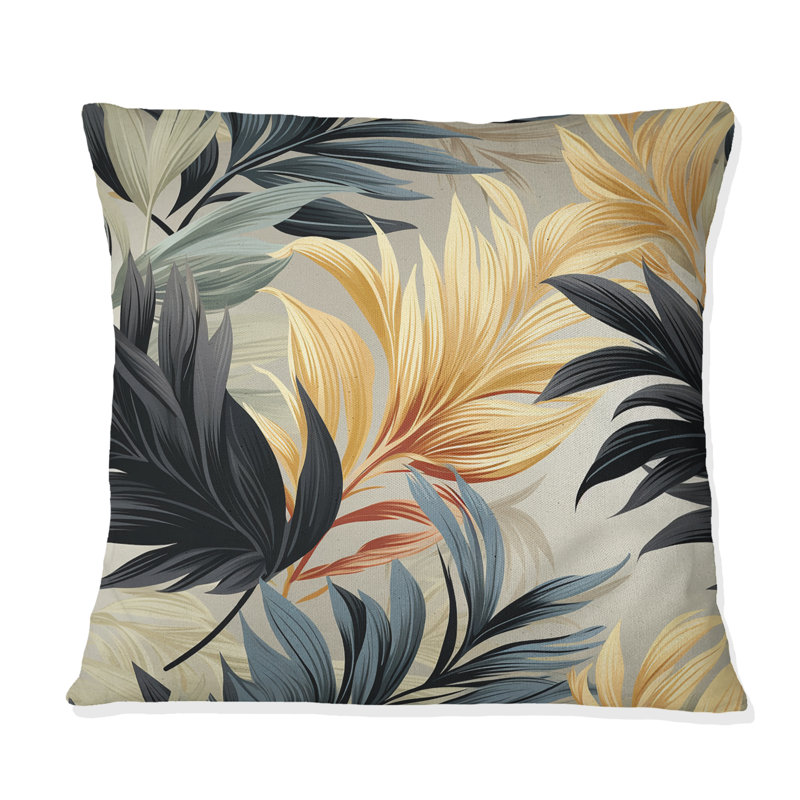 Coussin décoratif à motif tropical - III, H 18 po x l 18 po