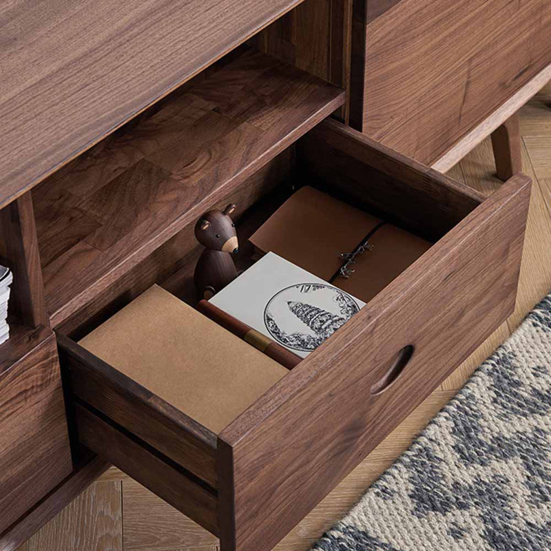 Meuble télé simple en bois massif, 22.83" H x  78.74" W x 15.75" D